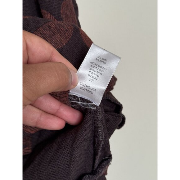 Chalet et Cici Women's Cotton Blend Red and Black Polka Dot Cowl neck Top Size M - Picture 7 of 7